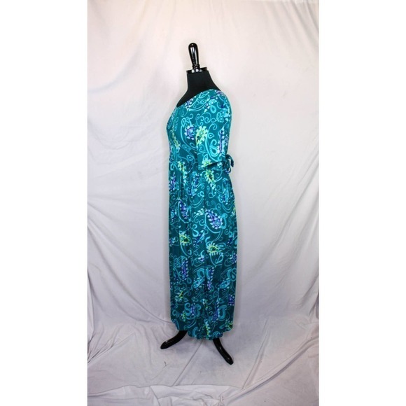 Diane Von Furstenberg Color Authority Paisley Midi Dress Empire Waist Bl… - Picture 2 of 4